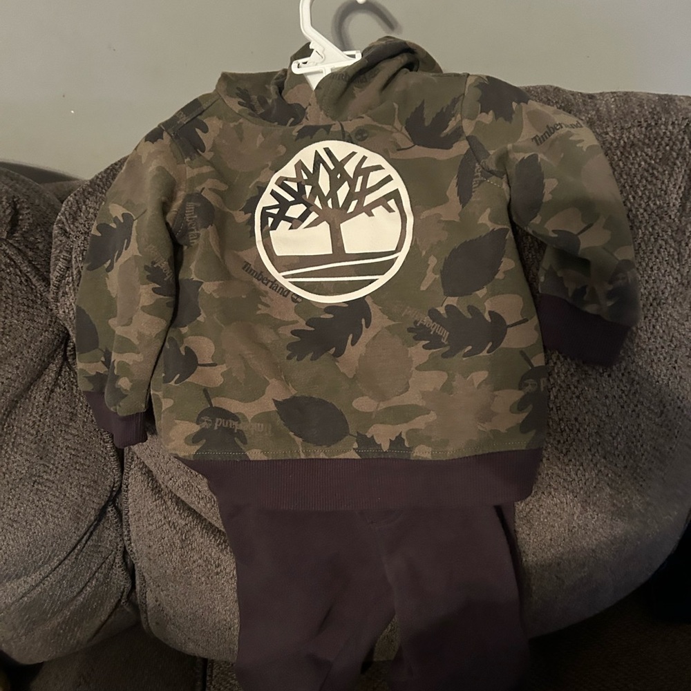 Timberland Kids Camo Hoodie and Pants Set